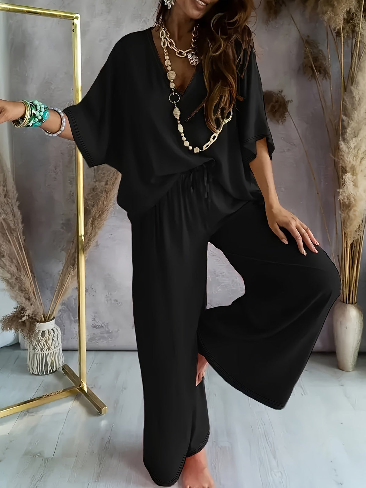 ELEGANTE SET MET V-HALS VOOR VROUWEN