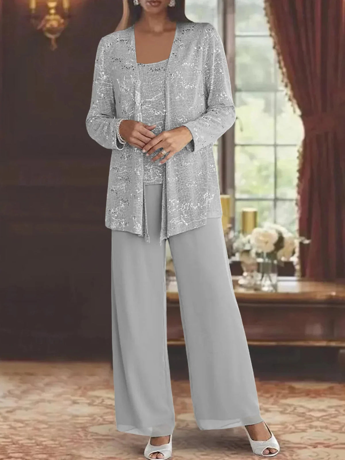 CHIFFON BROEKENSET VOOR VROUWEN
