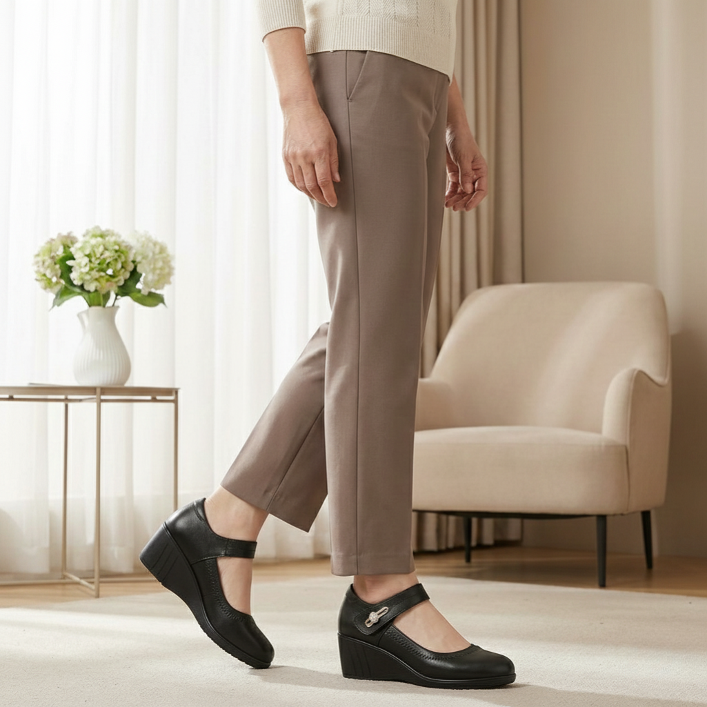 KLASSIEKE SCHOENEN MET HALFHOGE HAK VOOR VROUWEN