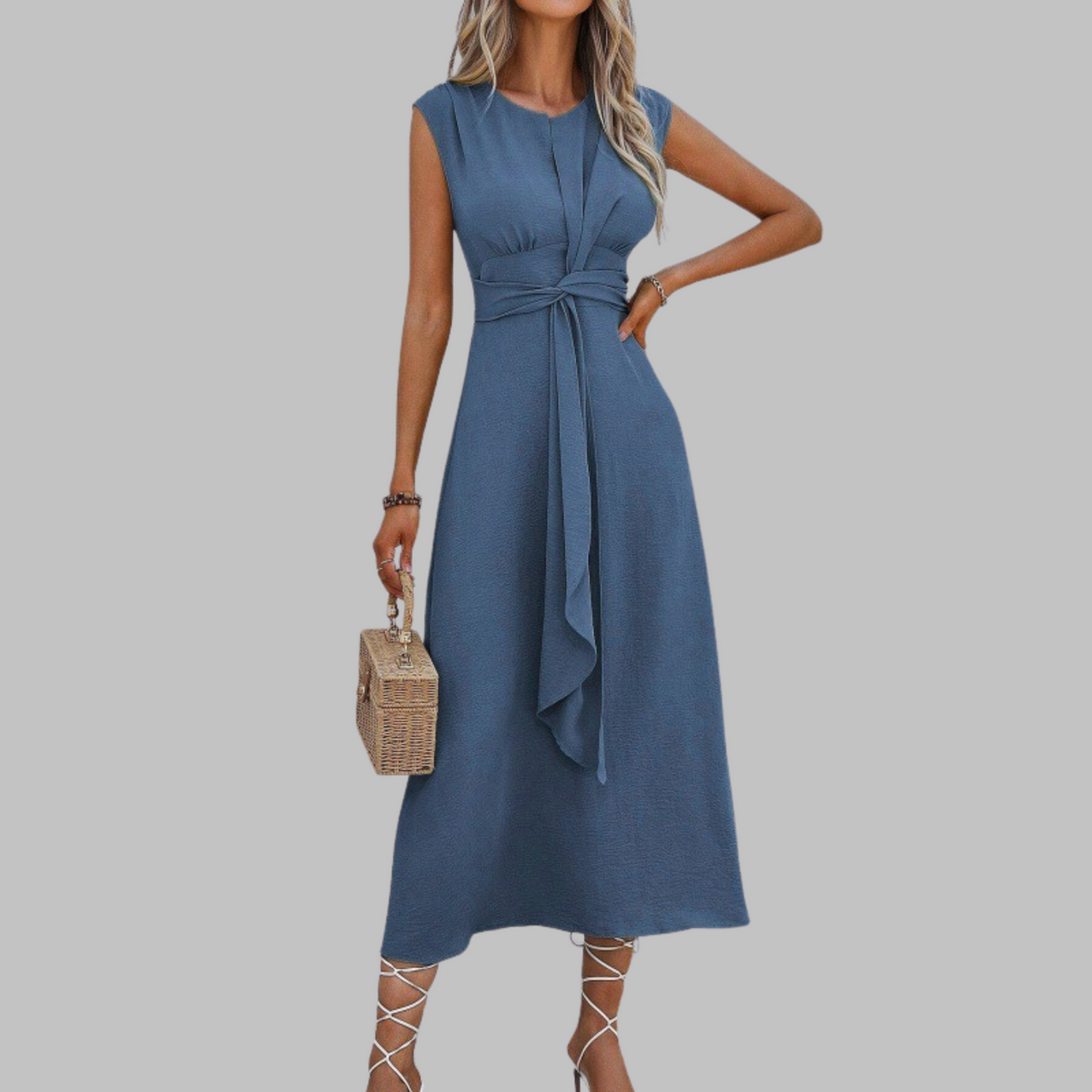 KLASSIEKE MOUWLOZE MAXI-JURK VOOR VROUWEN