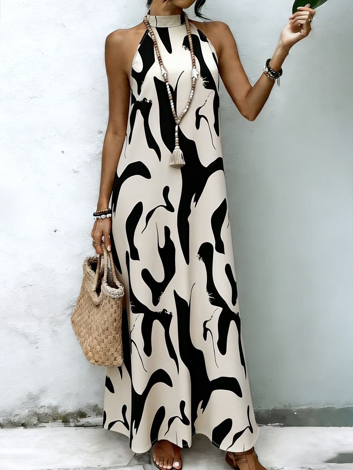 MAXI HALTERJURK CHIC VOOR VROUWEN