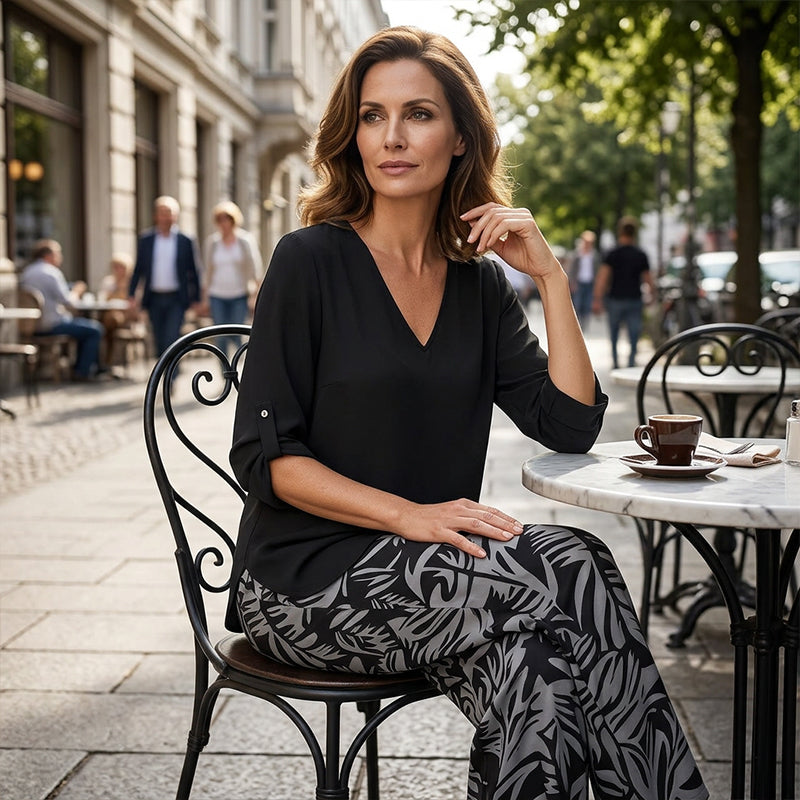 TWEEDELIG SET MET PATROON VOOR VROUWEN
