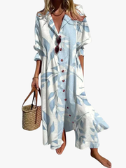MINIMALISTISCHE VLOEIENDE MAXI-JURK VOOR VROUWEN