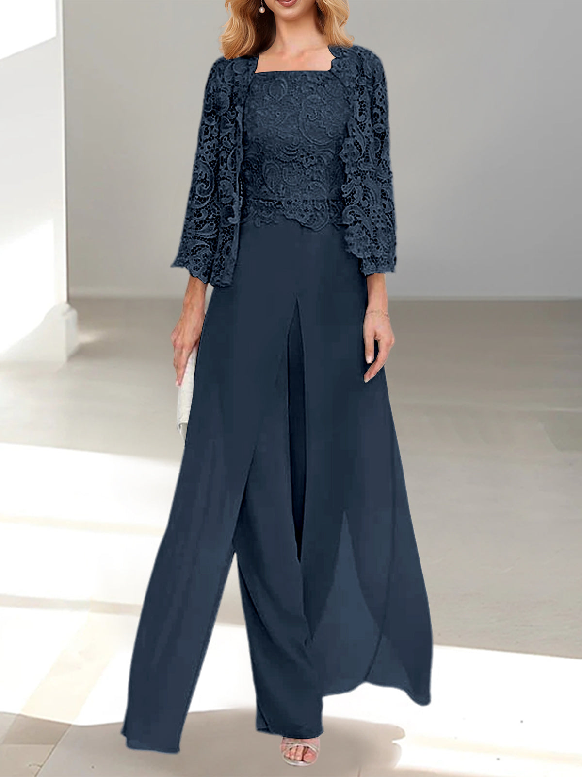 ELEGANTE CHIFFON BROEKENSET VOOR VROUWEN