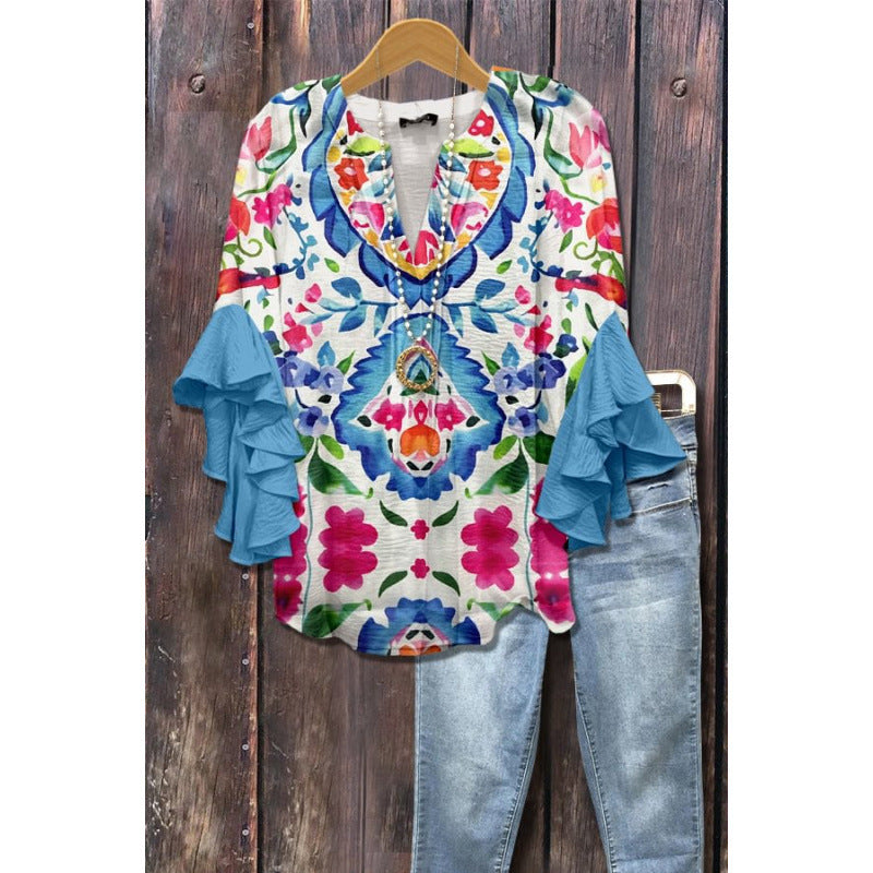 BLOUSE MET VOLANTEN VOOR VROUWEN