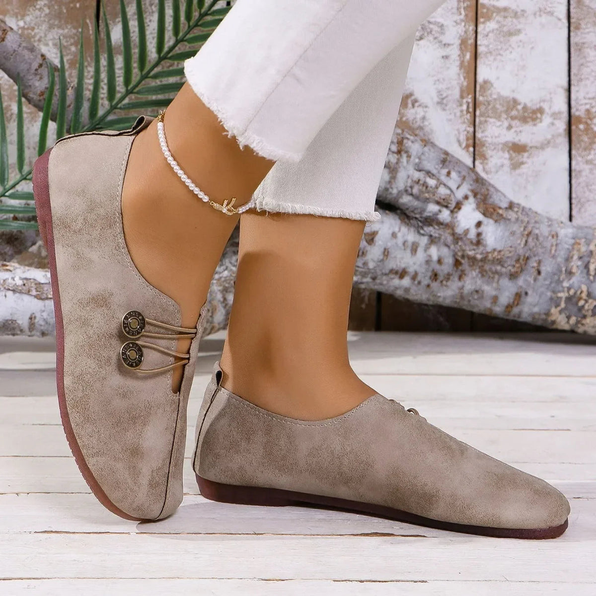 MOCASSINS MET KNOOP VOOR DAMES