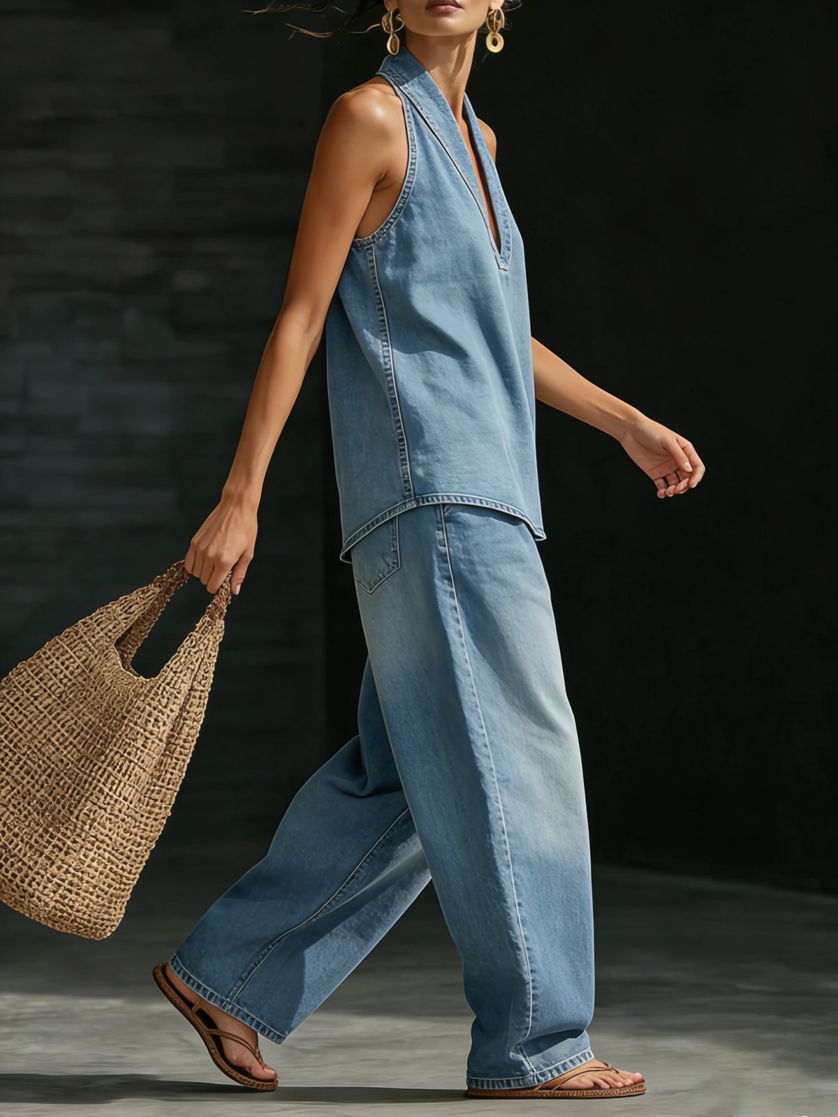 TWEEDELIGE DENIMSET VOOR VROUWEN